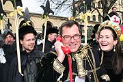 Sein CSU Konkurrent Josef "Seppi" Schmid - CSU OB-Kandidat für München 2008 als schwarzer Ritter (Foto: Martin Schmitz)